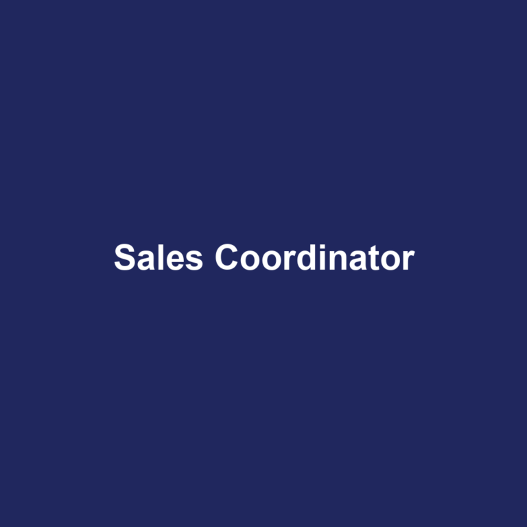 Sales Coordinator