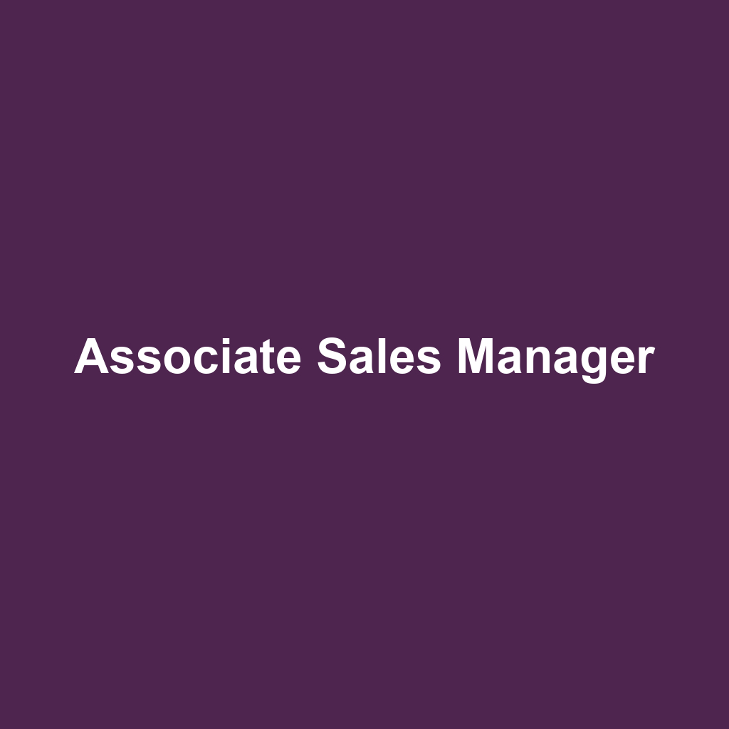 Associate Sales Manager