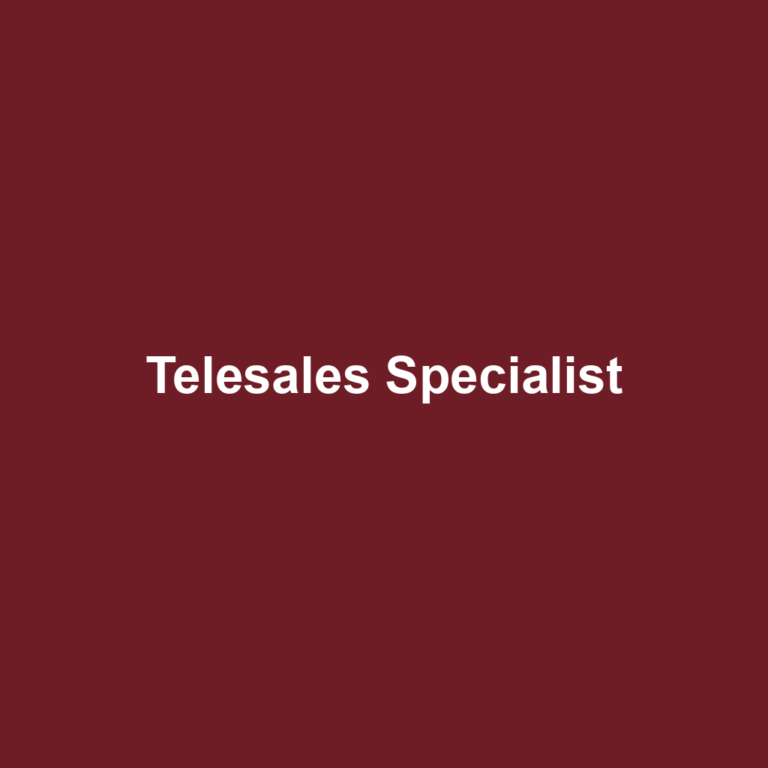 Telesales Specialist