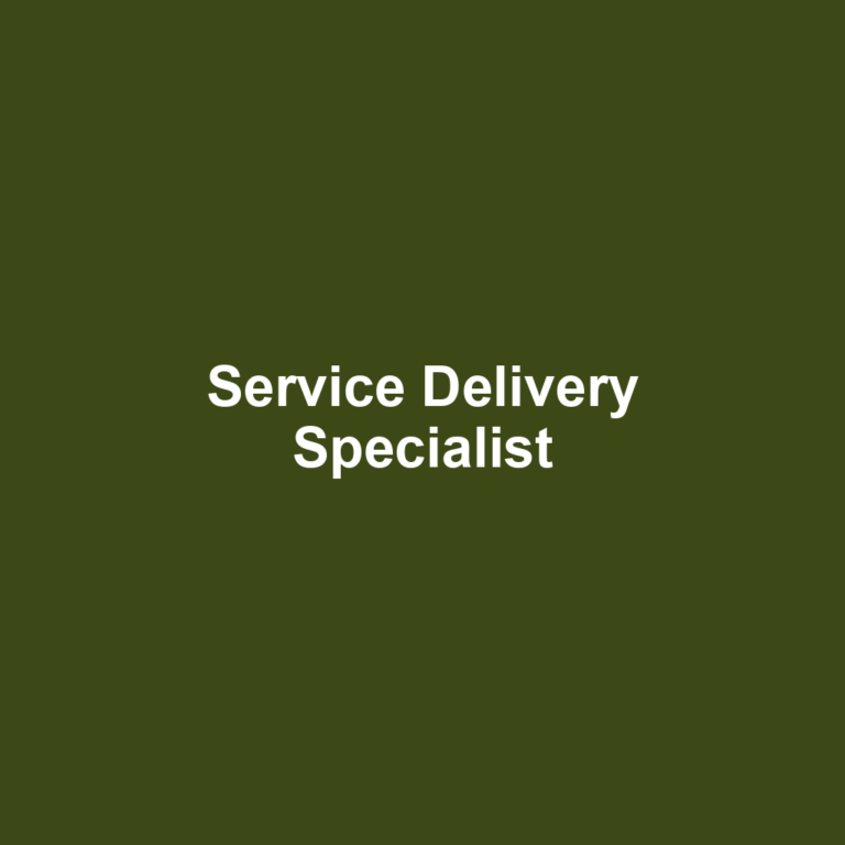 Service Delivery Specialist