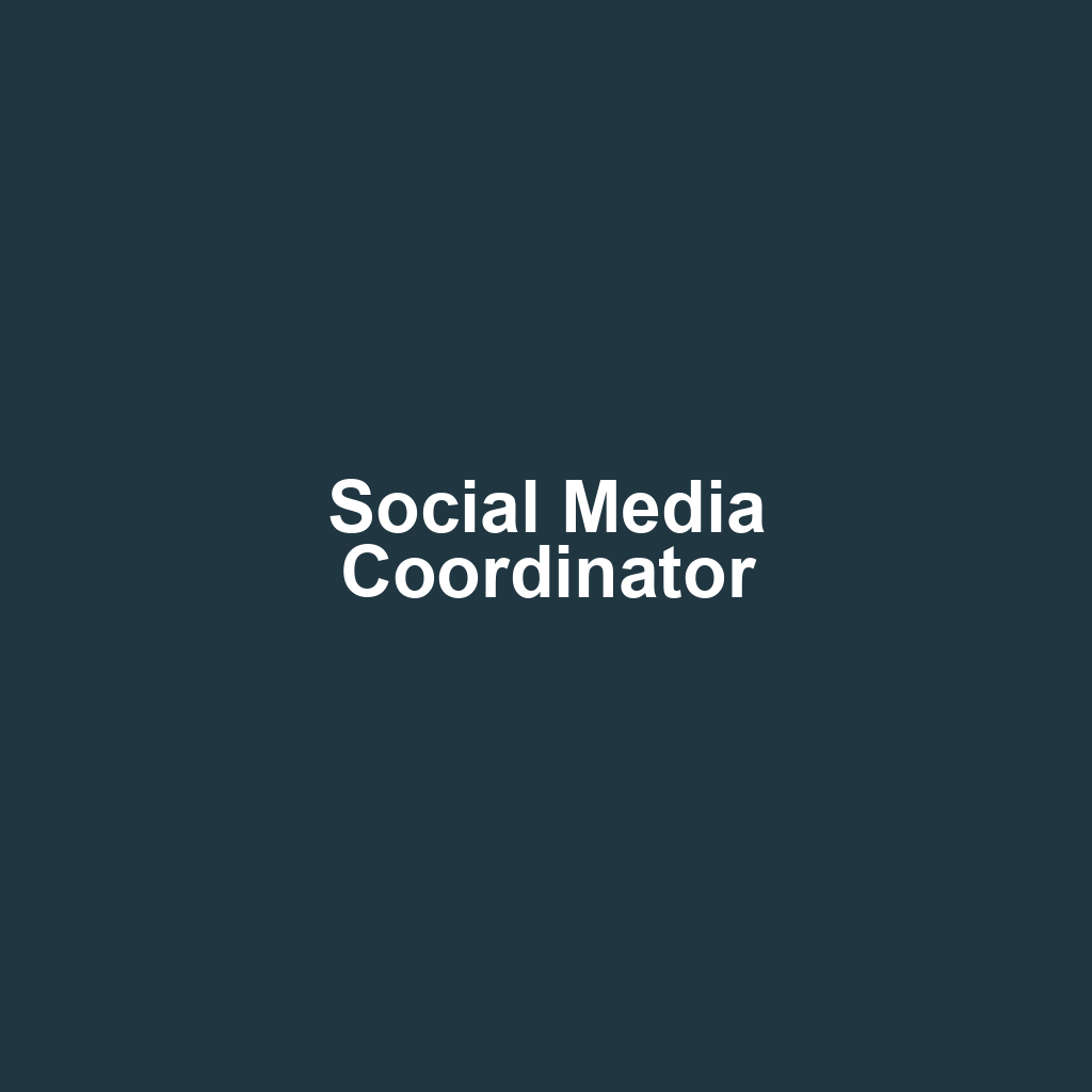 Social Media Coordinator