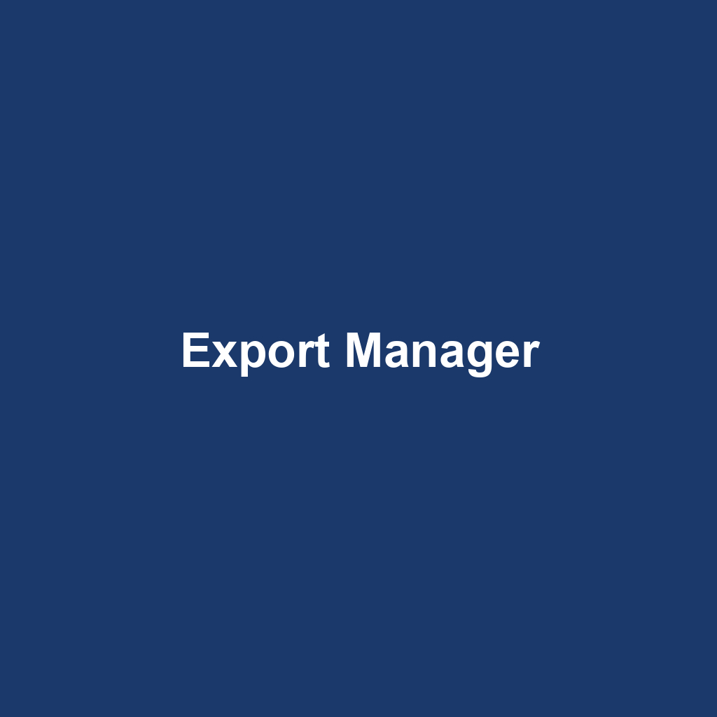 Export Manager