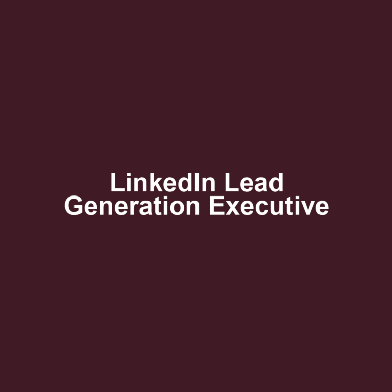 LinkedIn Lead Generation Executive