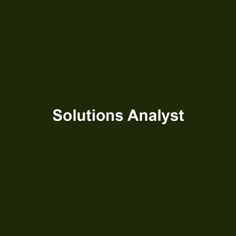 Solutions Analyst