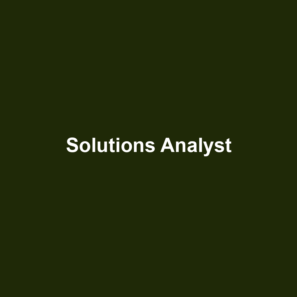 Solutions Analyst