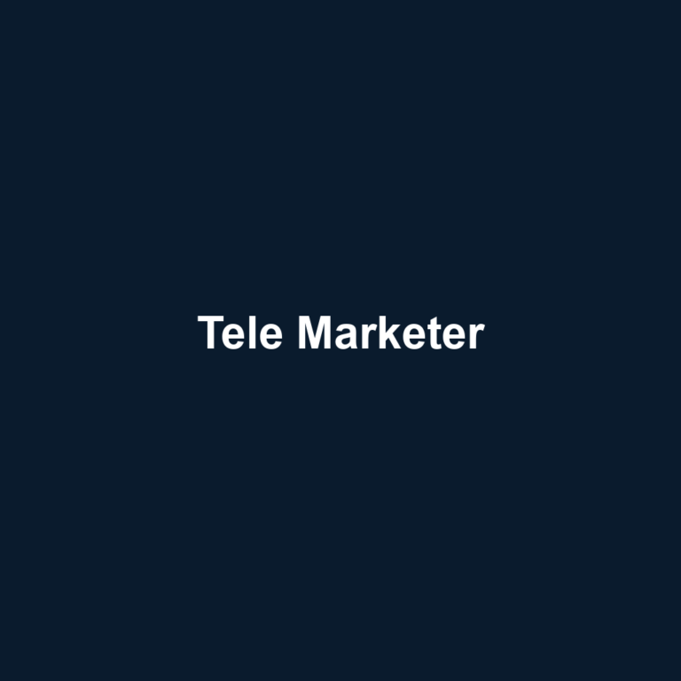 Tele Marketer