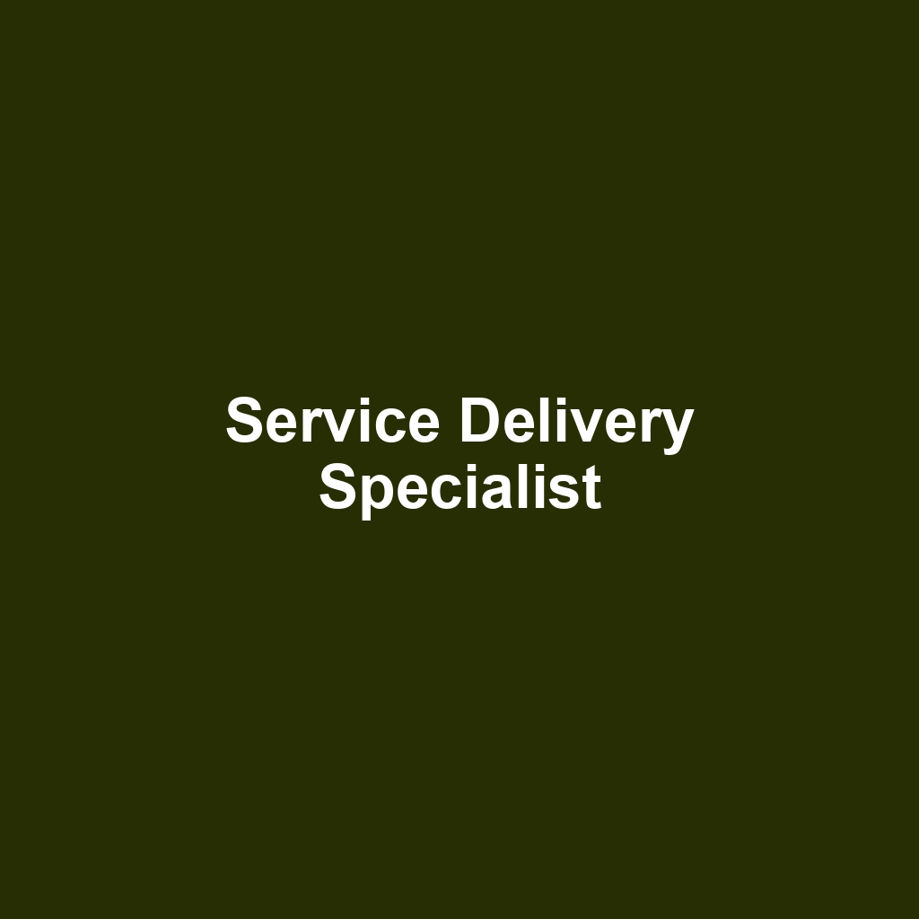 Service Delivery Specialist