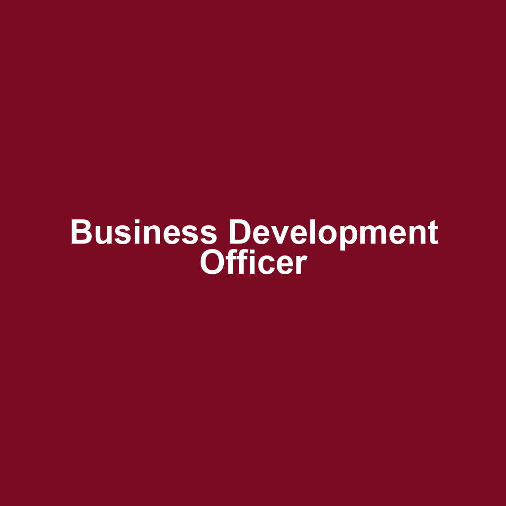 Business Development Officer