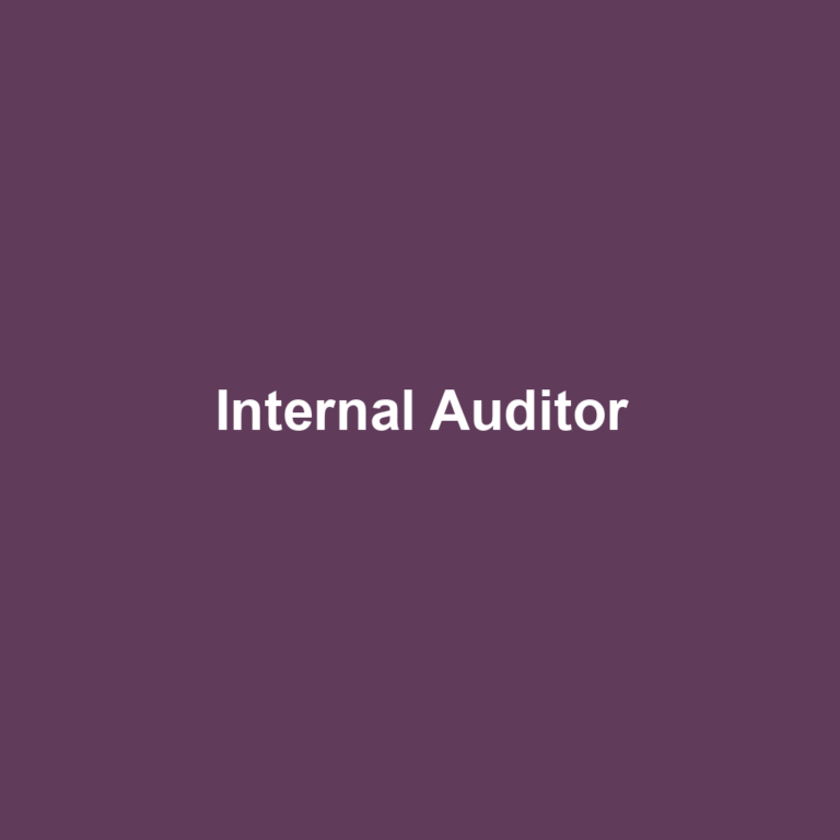 Internal Auditor