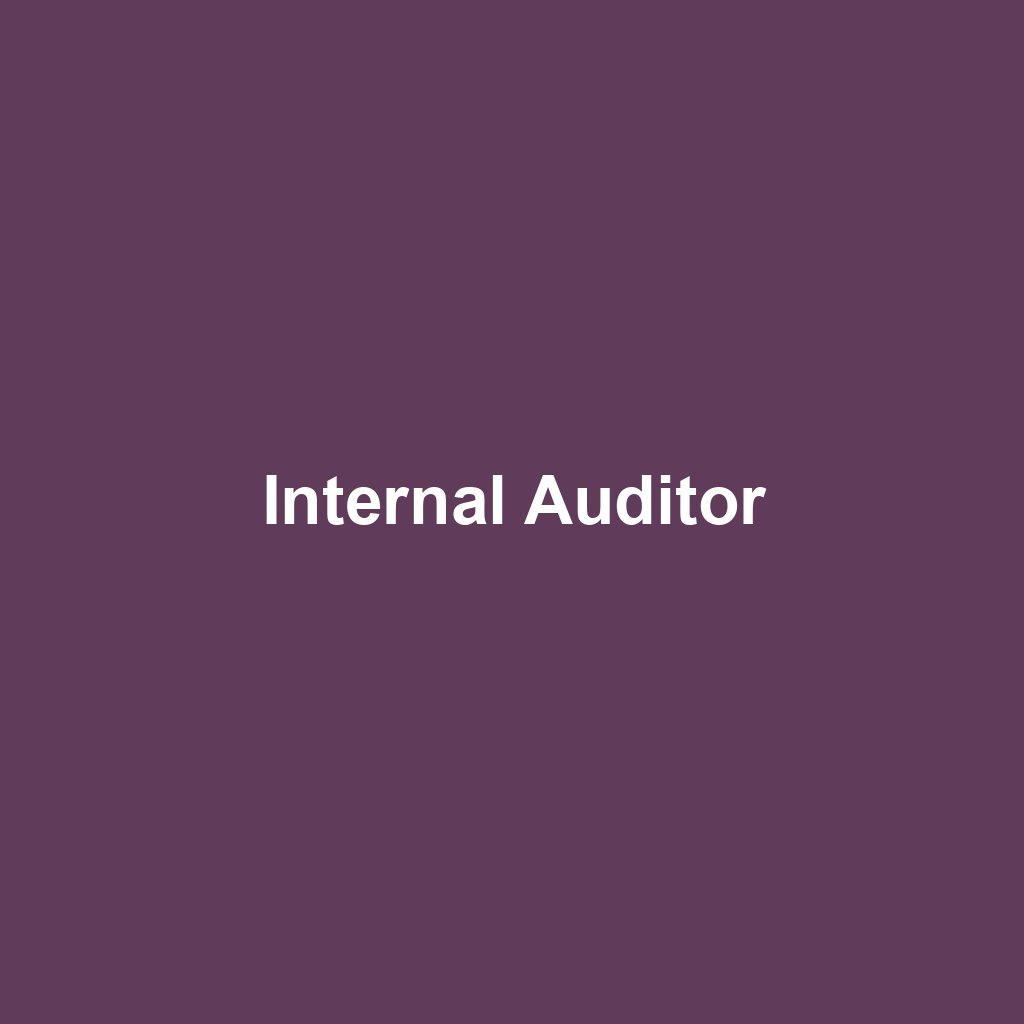 Internal Auditor