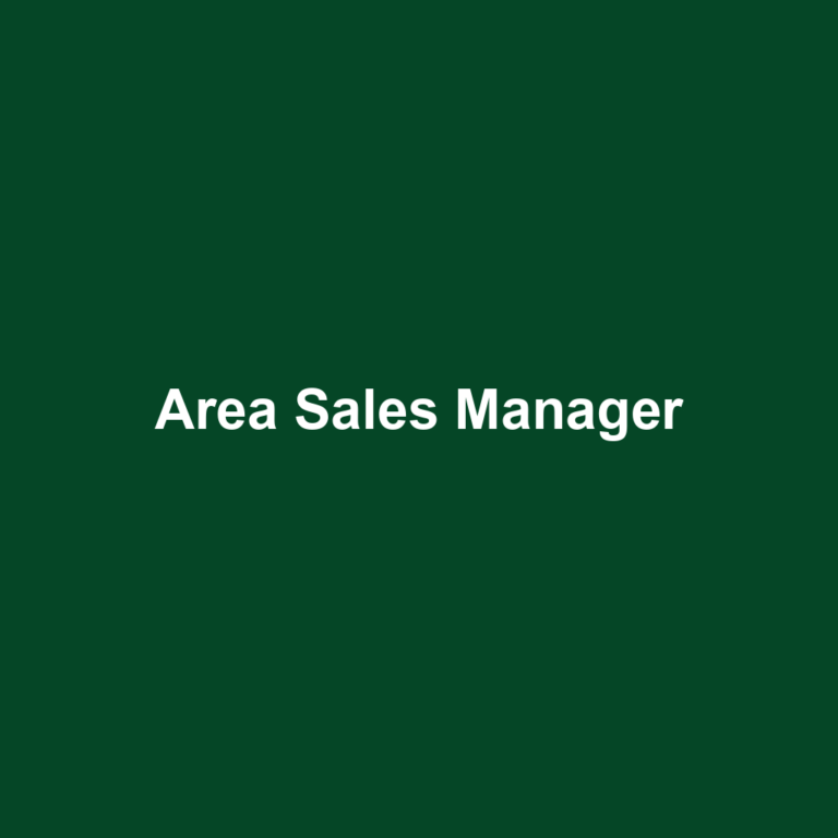 Area Sales Manager