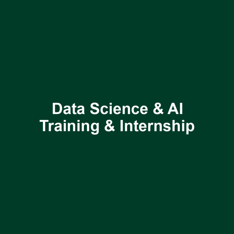 Data Science & AI Training & Internship