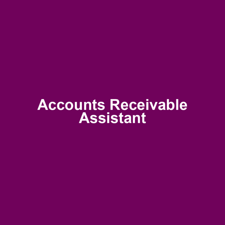 Accounts Receivable Assistant