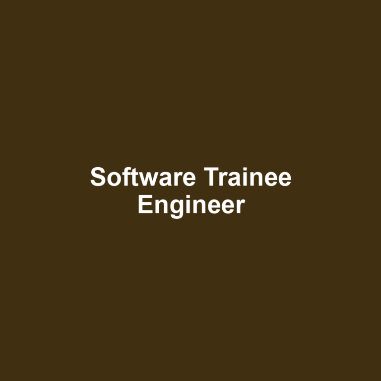 Software Trainee Engineer