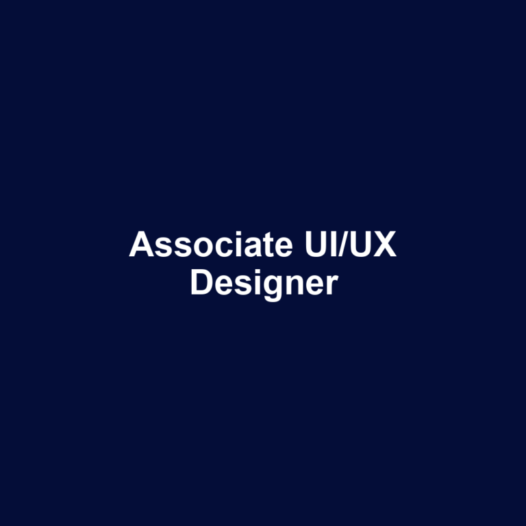 Associate UI/UX Designer