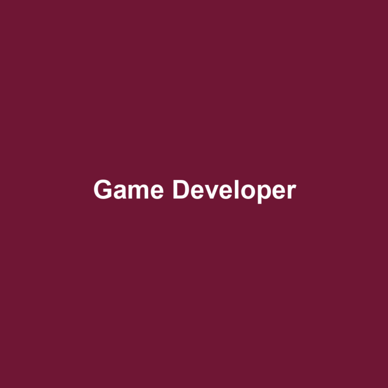 Game Developer