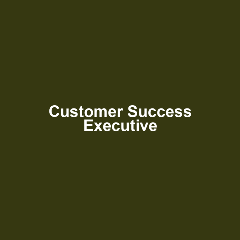 Customer Success Executive