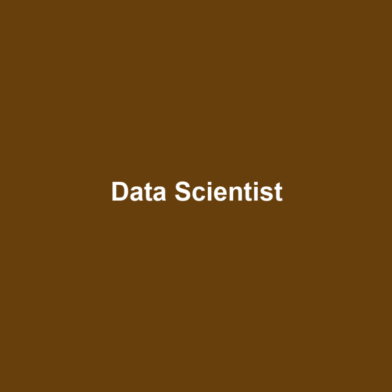 Data Scientist