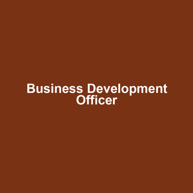 Business Development Officer