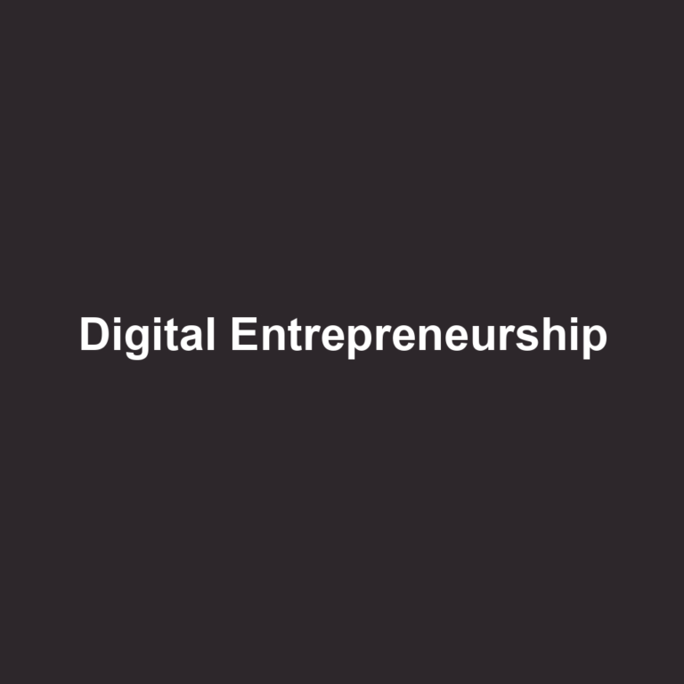 Digital Entrepreneurship