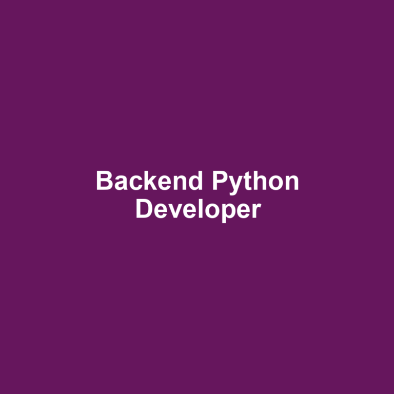 Backend Python Developer