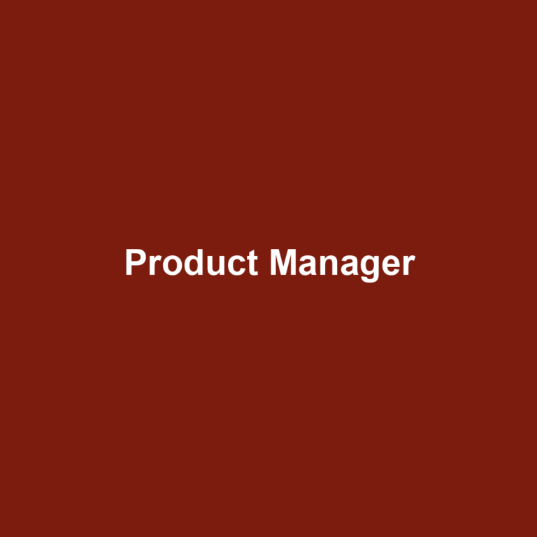 Product Manager