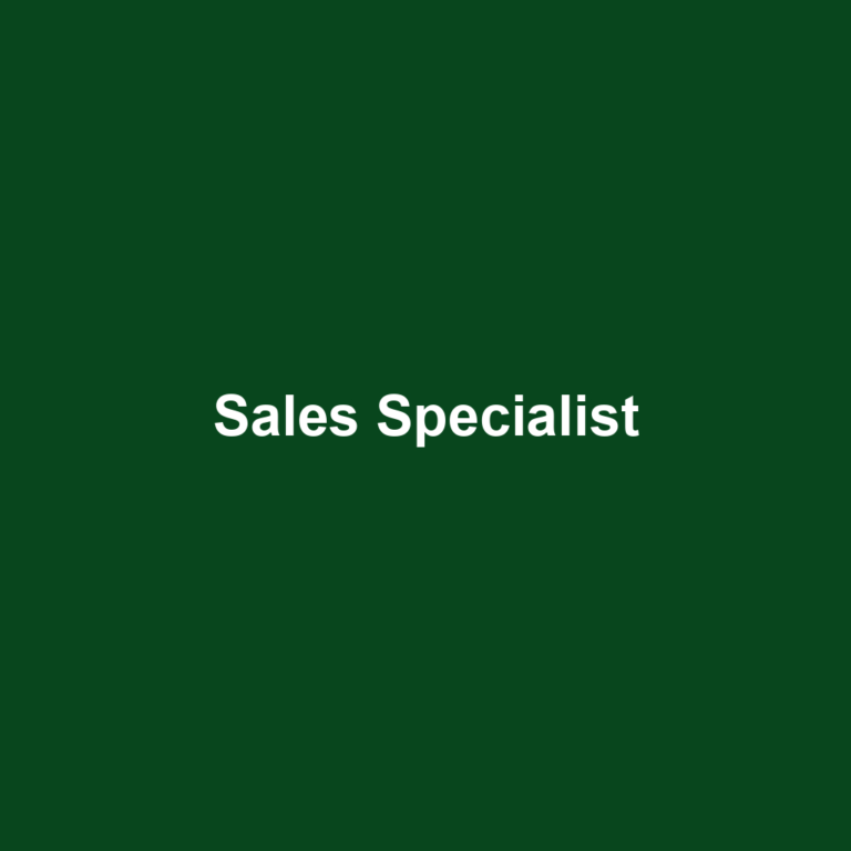 Sales Specialist