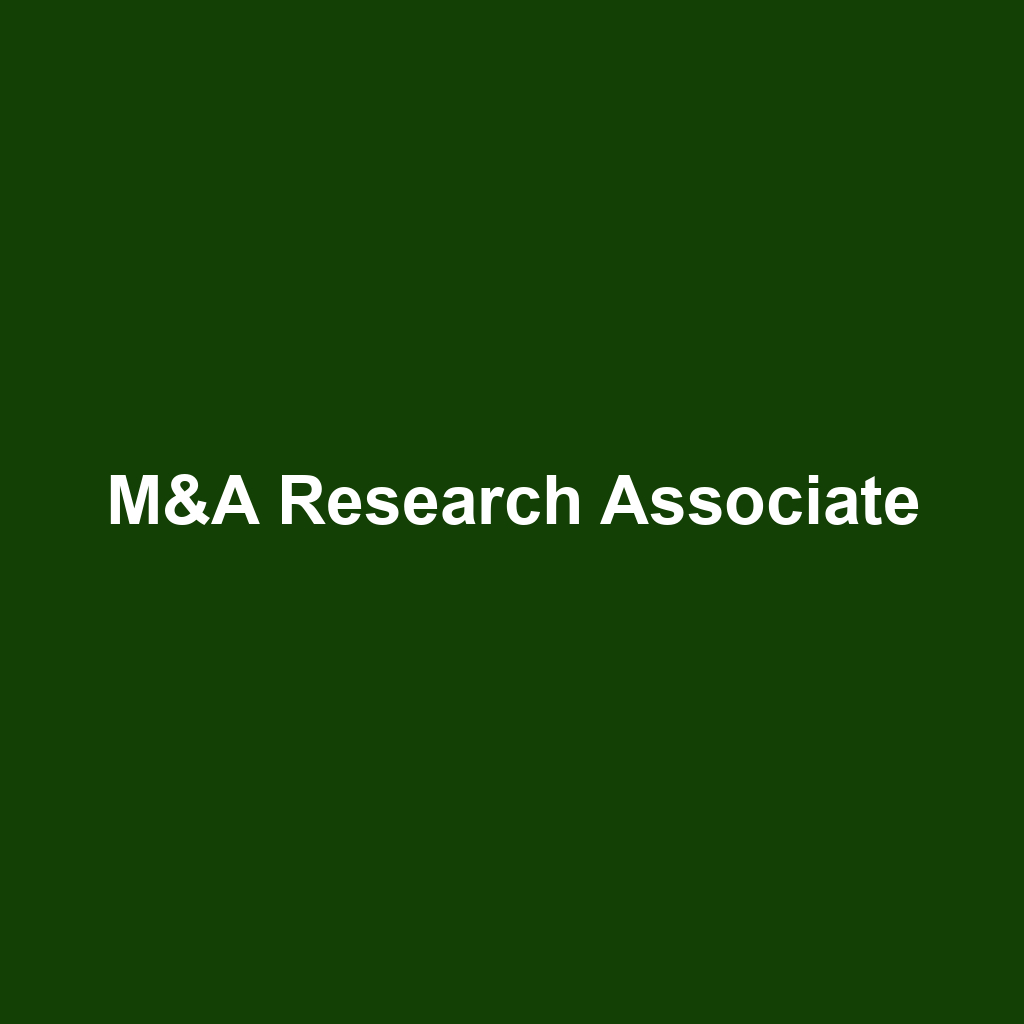 M&A Research Associate