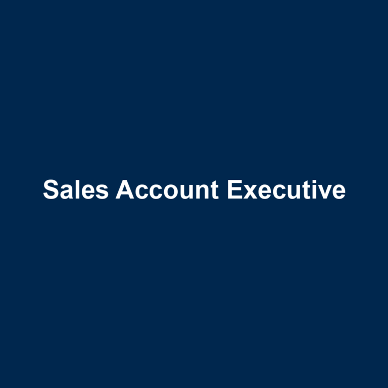 Sales Account Executive