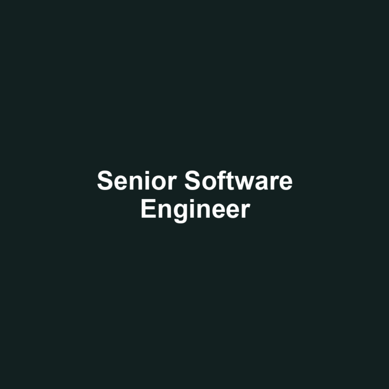 Senior Software Engineer