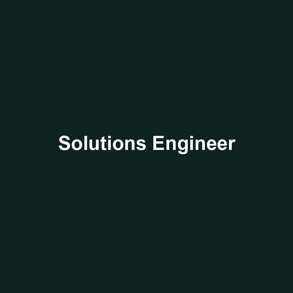 Solutions Engineer