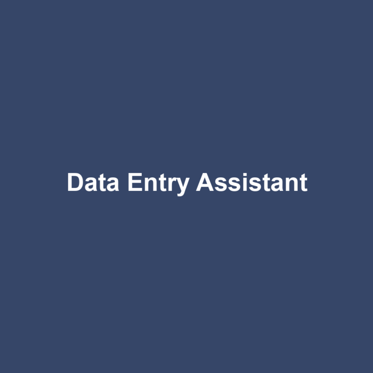 Data Entry Assistant