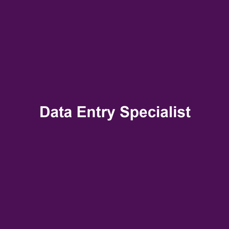 Data Entry Specialist