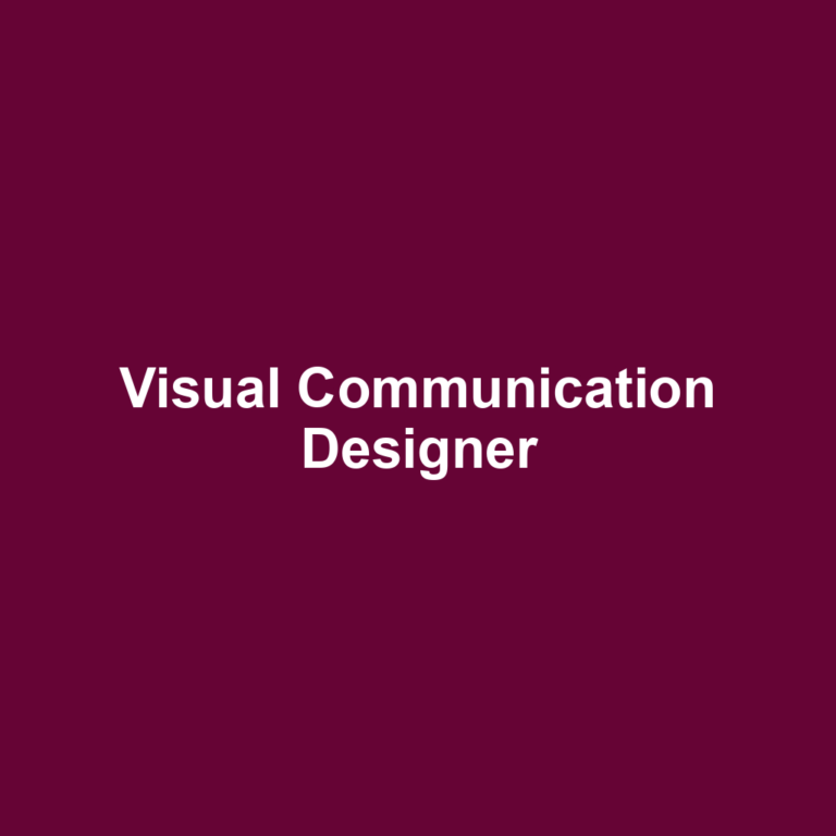 Visual Communication Designer