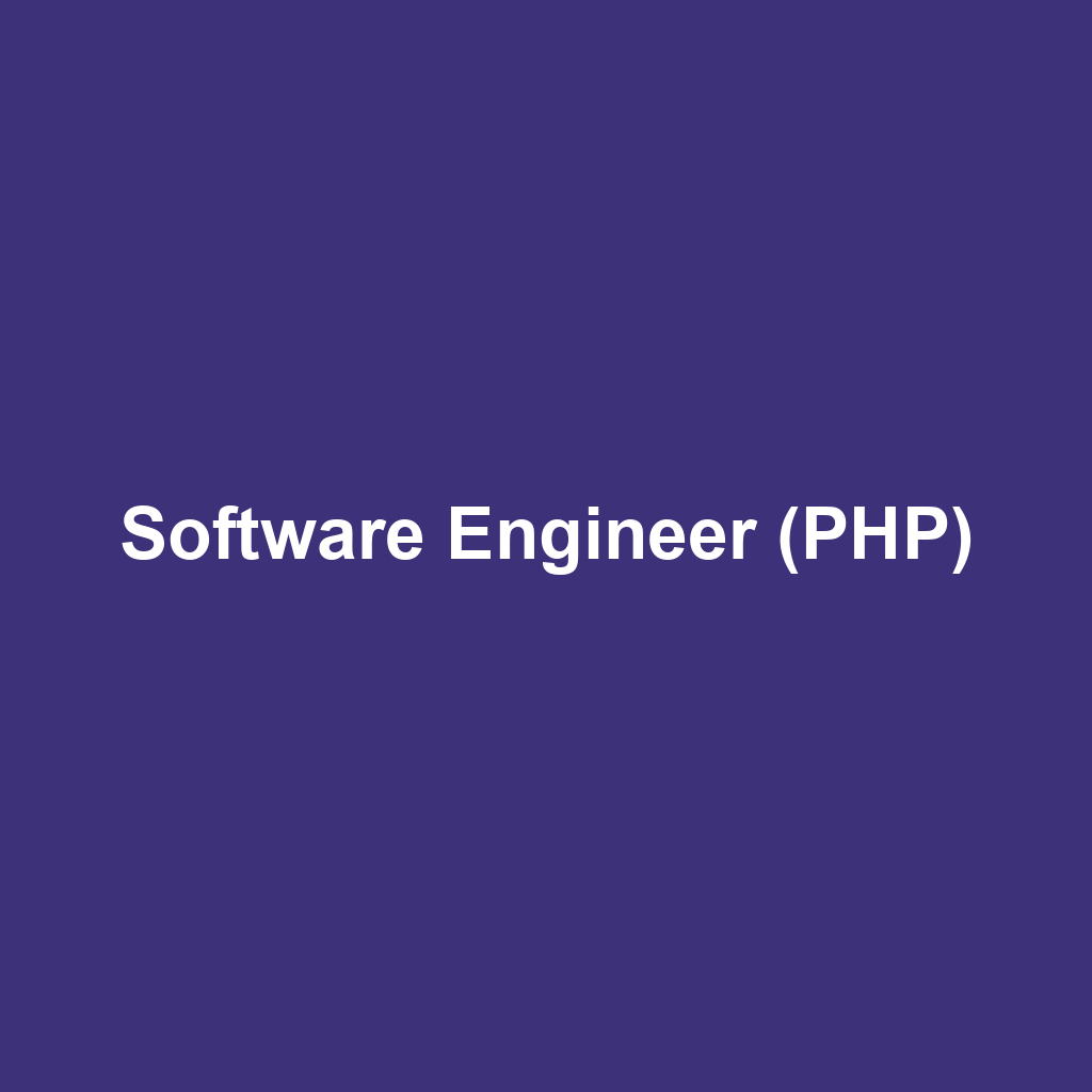 Software Engineer (PHP)