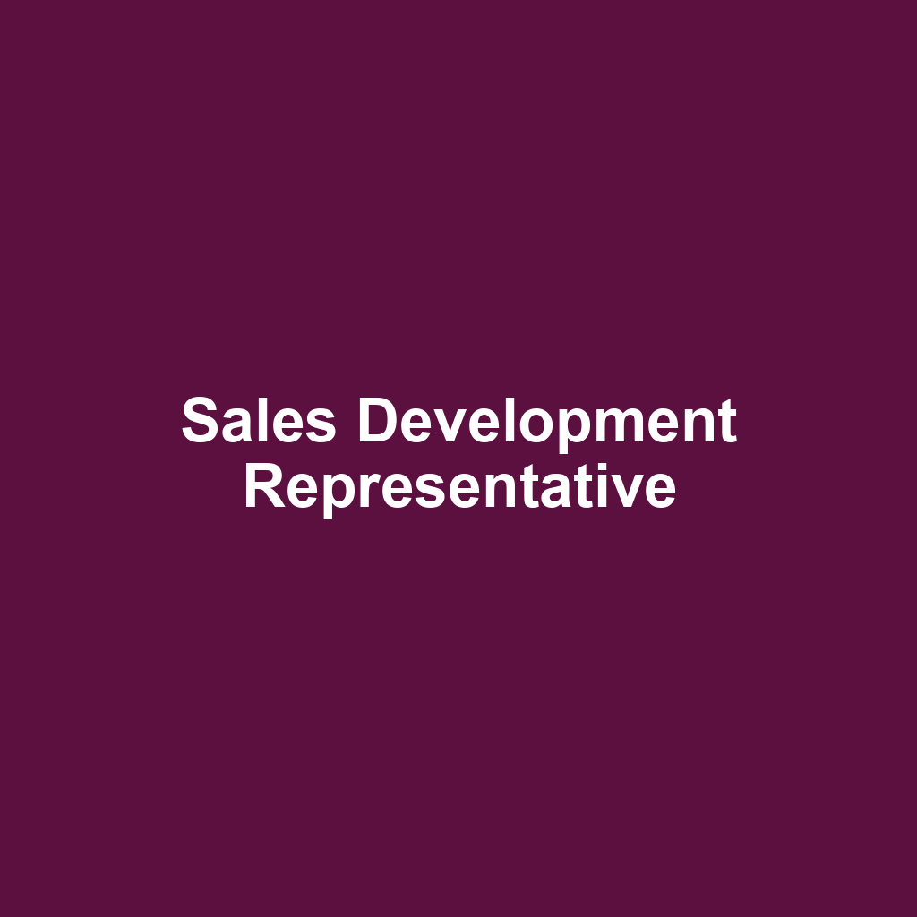 Sales Development Representative