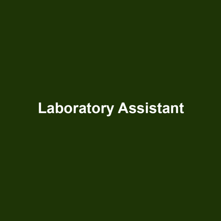 Laboratory Assistant