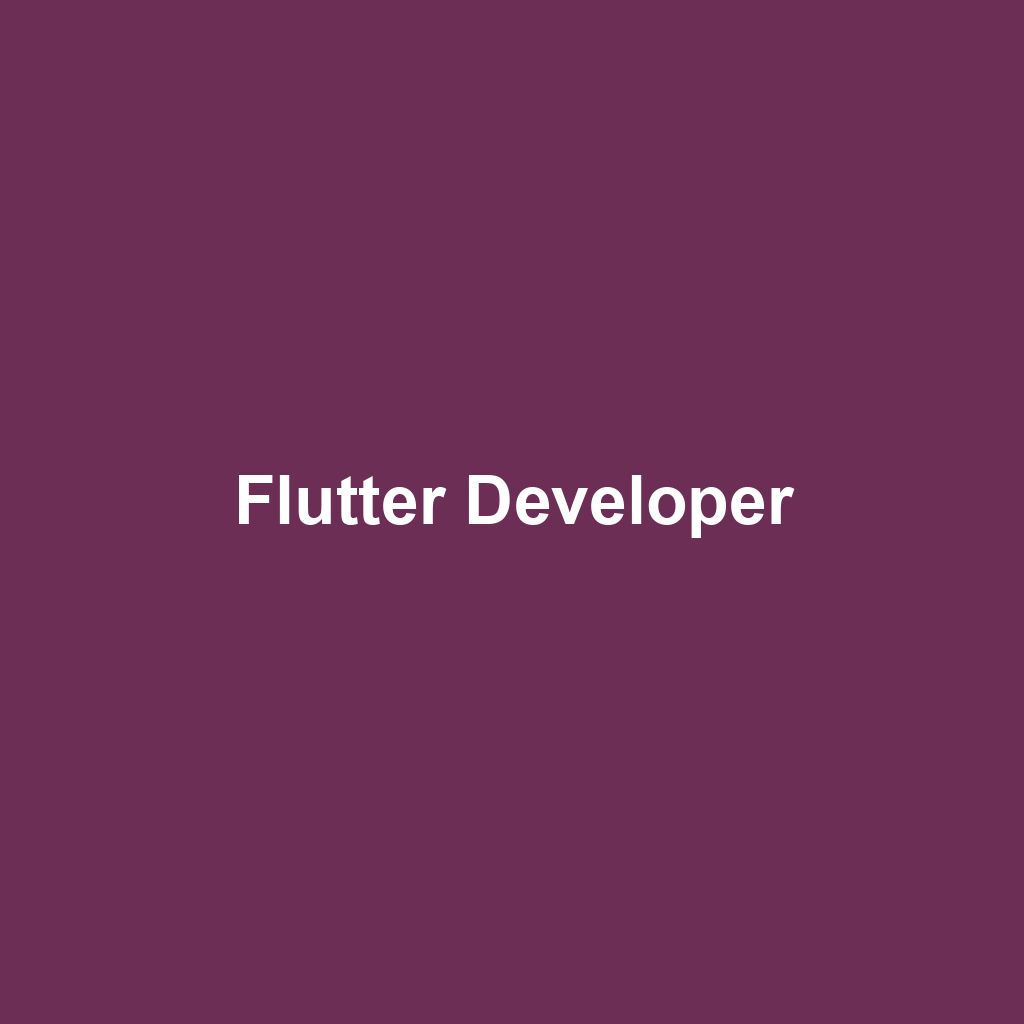 Flutter Developer