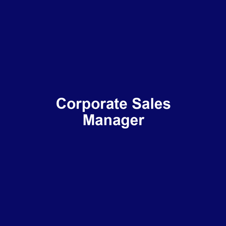 Corporate Sales Manager