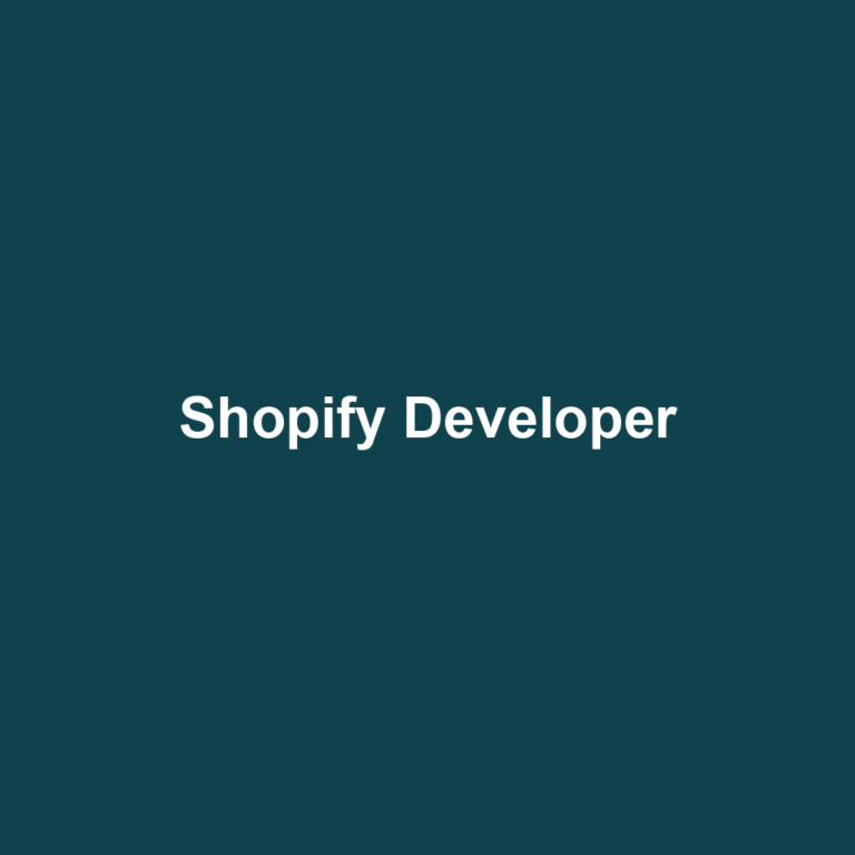 Shopify Developer