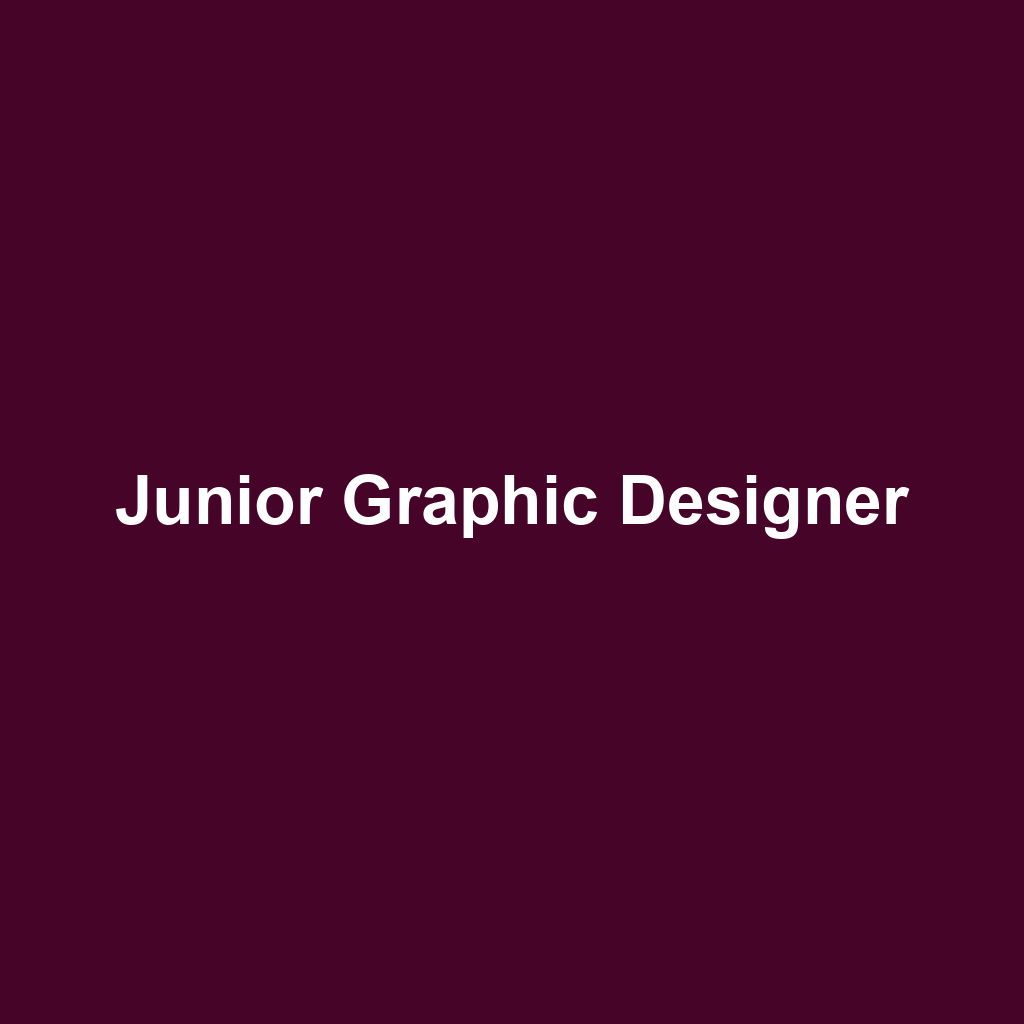 Junior Graphic Designer