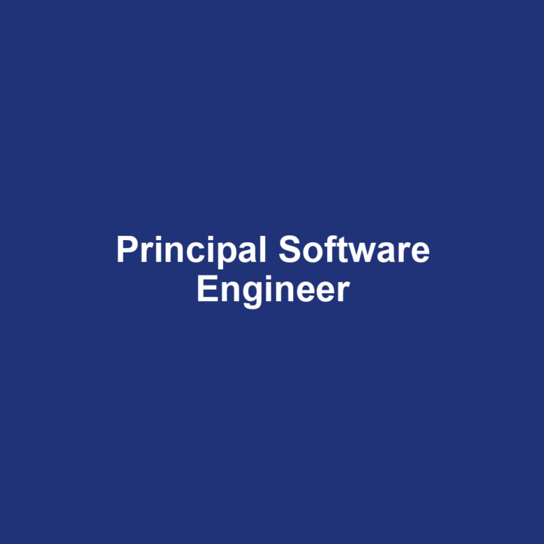 Principal Software Engineer