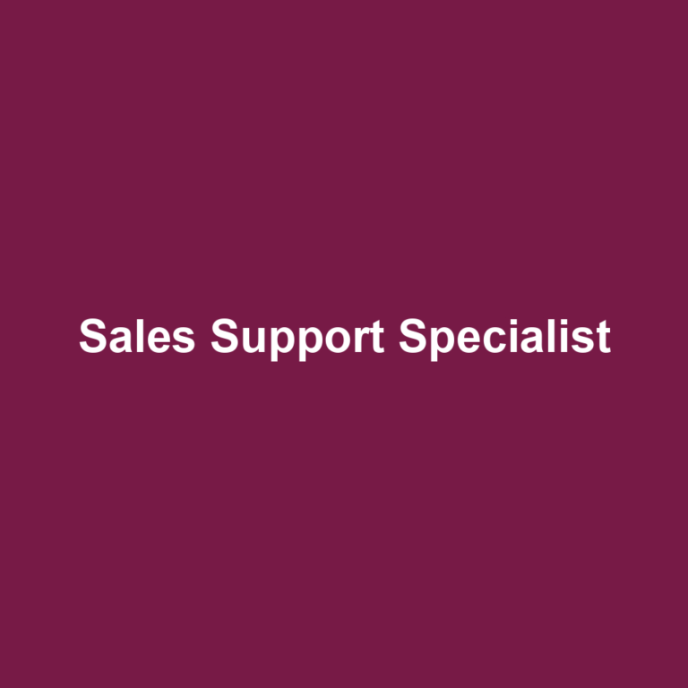 Sales Support Specialist