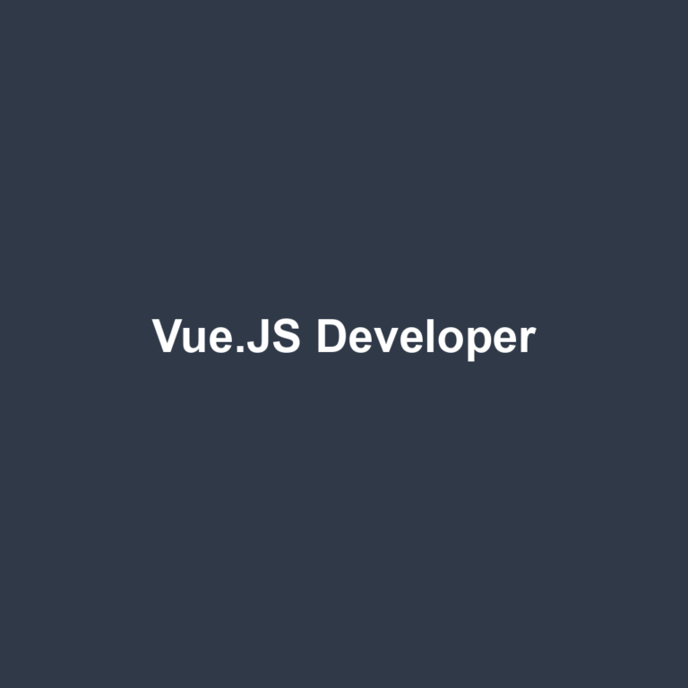 Vue.JS Developer