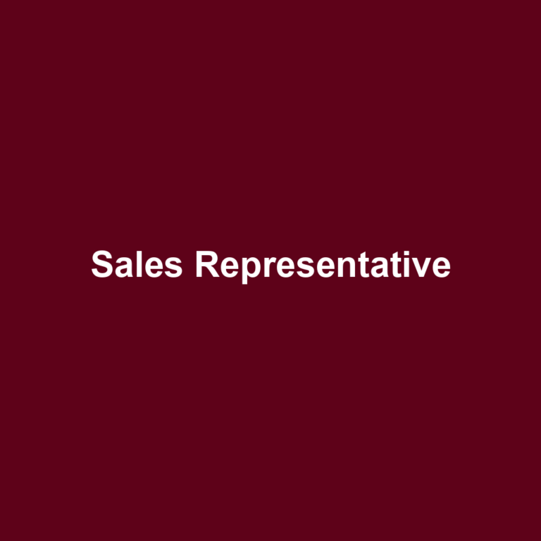 Sales Representative