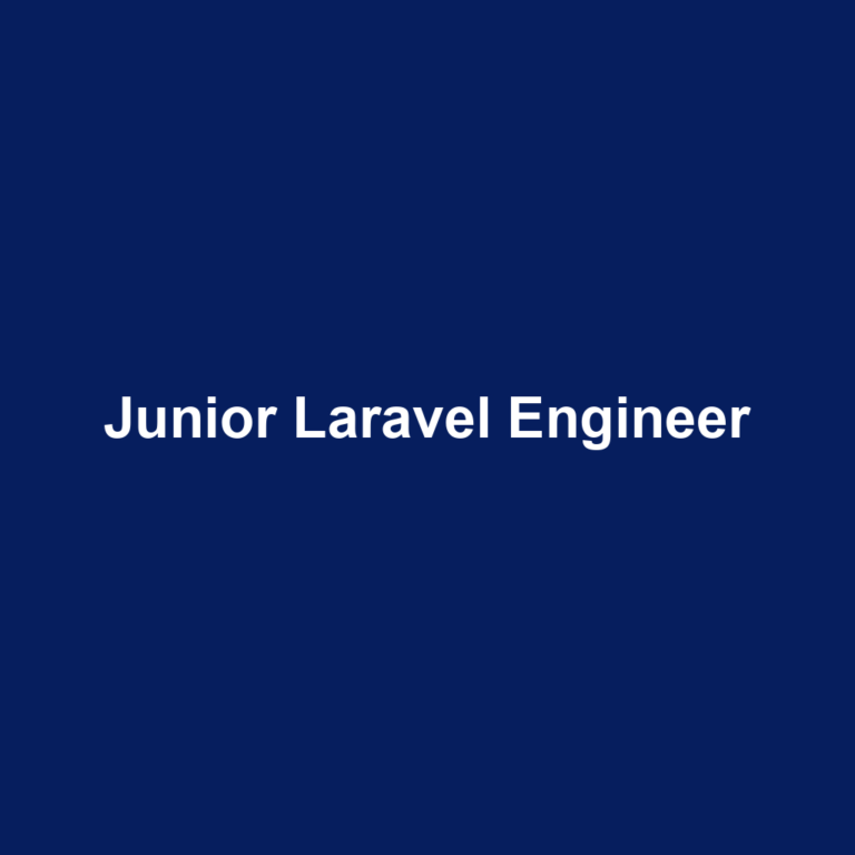 Junior Laravel Engineer