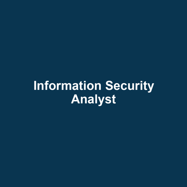 Information Security Analyst