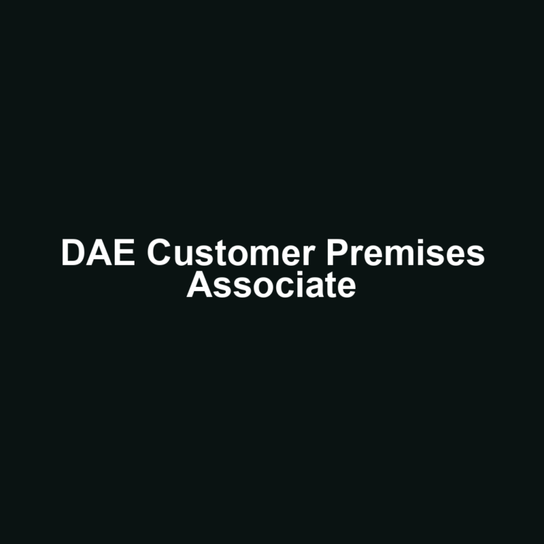 DAE Customer Premises Associate