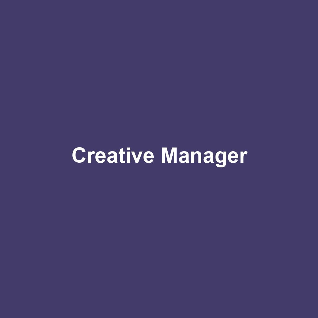 Creative Manager