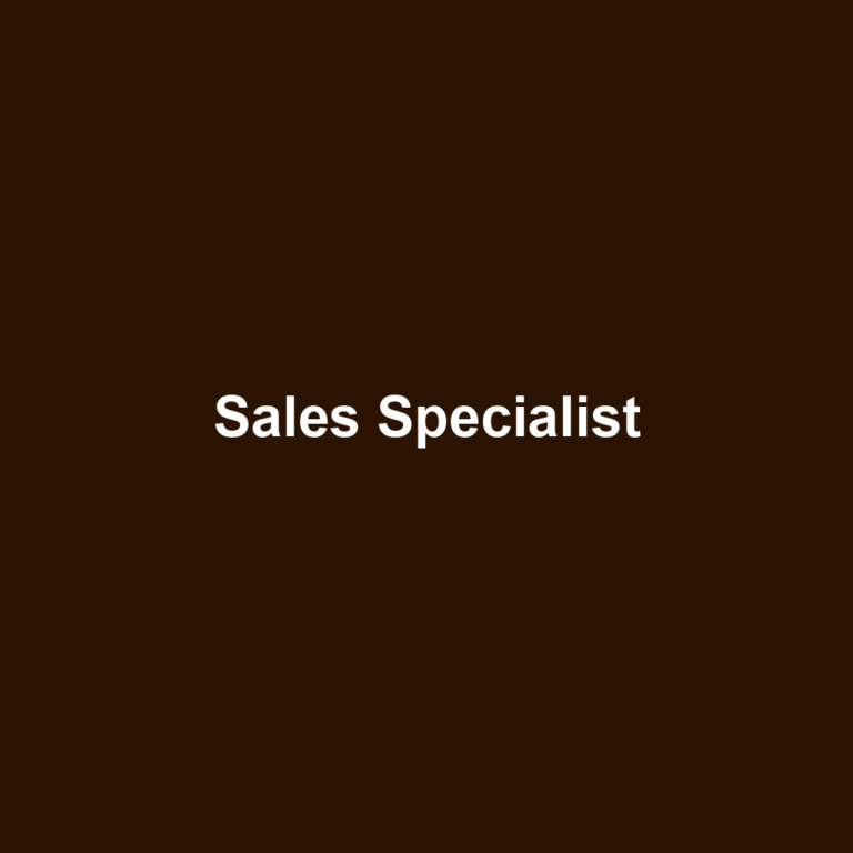 Sales Specialist